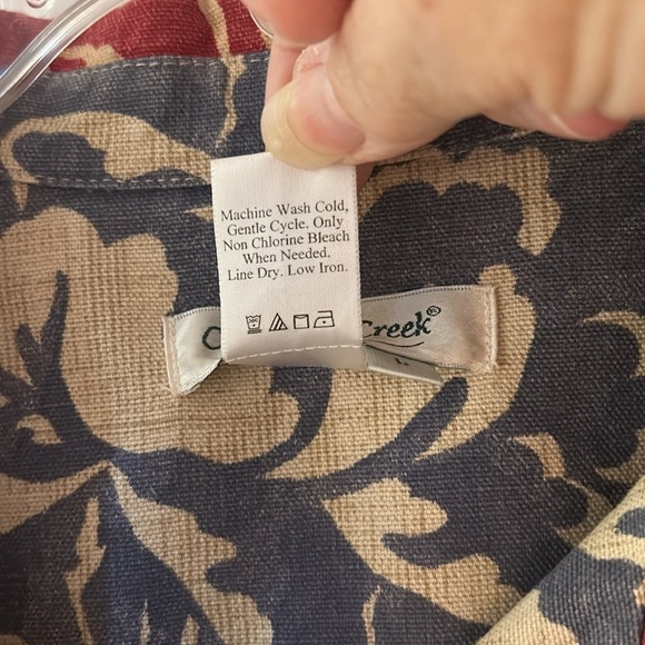 Coldwater Creek Red Denim Floral Jacket SZ L - Picture 8 of 8